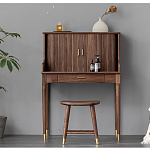 Туалетный стол деревянный с ящиком и зеркалом Moon Walnut Furniture варинант исполнения - 3 | Loft Concept в Санкт-петербурге