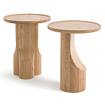 Приставной столик из массива дерева Walnut Triple варинант исполнения - 11 | Loft Concept в Санкт-петербурге