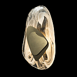 Бра овальное из стекла с золотым элементом Flow Texture  варинант исполнения - 7 | Loft Concept в Санкт-петербурге