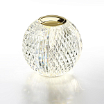 Настольная лампа с прозрачным шарообразным плафоном на цилиндрической подставке Crystal Globule варинант исполнения - 4 | Loft Concept в Санкт-петербурге