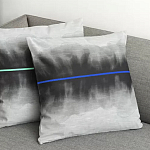 Чехол на подушку хлопковый Blake Boundaries Blue варинант исполнения - 4 | Loft Concept в Санкт-петербурге