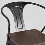 Черный глянцевый стул с сиденьем из натурального дерева TOLIX варинант исполнения - 6 | Loft Concept в Санкт-петербурге