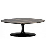 Стол журнальный овальный с столешницей из искусственного мрамора Alonso Gloss варинант исполнения - 1 | Loft Concept в Санкт-петербурге