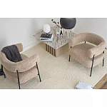 Кресло полукруглое мягкое с буклированной обивкой Armchair with Boucle Upholstery варинант исполнения - 5 | Loft Concept в Санкт-петербурге