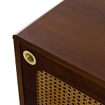 ТВ-тумба из ореха с плетеным декором Eland Wooden Wicker TV Stand варинант исполнения - 6 | Loft Concept в Санкт-петербурге