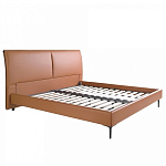 Кровать двуспальная коричневая из экокожи Modern Look варинант исполнения - 2 | Loft Concept в Санкт-петербурге