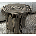 Столик журнальный круглый с полосатым узором Zebroids варинант исполнения - 4 | Loft Concept в Санкт-петербурге