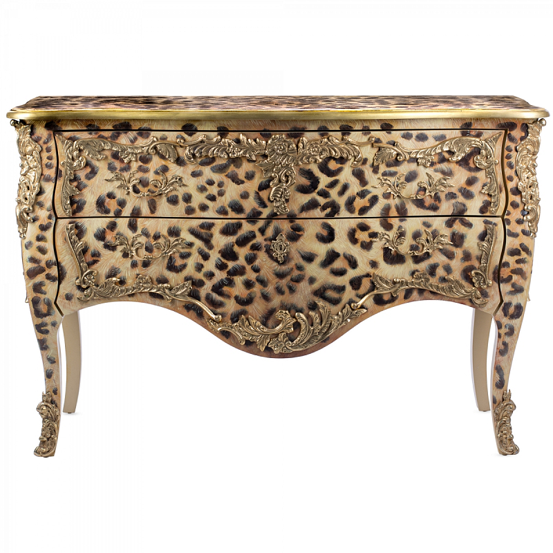 Комод стиль рококо Ref 573 Commode L. XV Leopard  в Санкт-петербурге | Loft Concept 