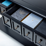 Черная консоль с выдвижными ящиками Monica варинант исполнения - 2 | Loft Concept в Санкт-петербурге