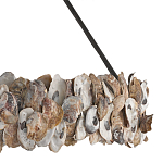 Люстра круглая с абажуром из устричных раковин Sea Ravens варинант исполнения - 1 | Loft Concept в Санкт-петербурге