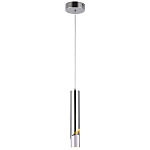 Подвесной светильник Metal Acrylic Tube Chrome Hanging Lamp варинант исполнения - 2 | Loft Concept в Санкт-петербурге