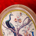 Полукресло из массива бука бежевое с изображением птиц и цветов Beige Green Chinoiserie Garden Chair варинант исполнения - 4 | Loft Concept в Санкт-петербурге