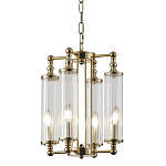 Люстра 4-мя прозрачными цилиндрическими плафонами Jeanette варинант исполнения - 1 | Loft Concept в Санкт-петербурге