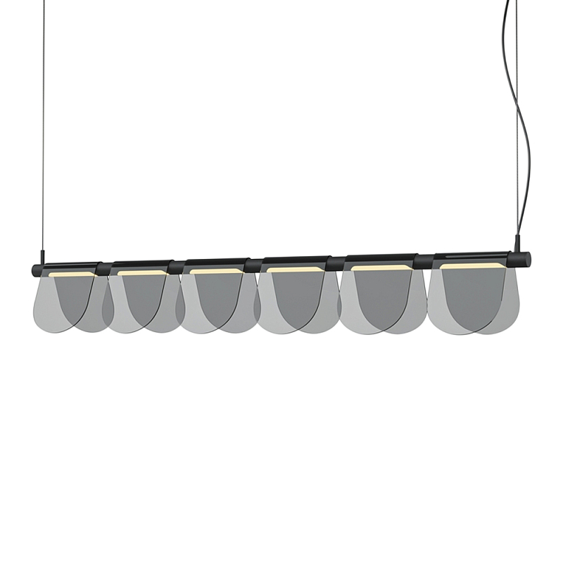 Люстра подвесная Fluffy 3000К 30Вт Серый Черный в Санкт-петербурге | Loft Concept 