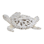 Статуэтка черепаха с ажурным панцирем и детализированной текстурой в белом цвете Marine Accessories варинант исполнения - 1 | Loft Concept в Санкт-петербурге