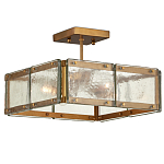 Потолочный светильник квадратный из толстого литого стекла Cast Glass варинант исполнения - 1 | Loft Concept в Санкт-петербурге