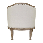 Кресло низкое с мягкой обивкой из льна на 4-х деревянных ножках Emile Armchair beige варинант исполнения - 2 | Loft Concept в Санкт-петербурге