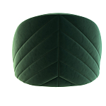 Барный стул со спинкой и металлической подставкой на 4-х деревянных ножках Зеленый Велюр Vendramin Chair варинант исполнения - 3 | Loft Concept в Санкт-петербурге