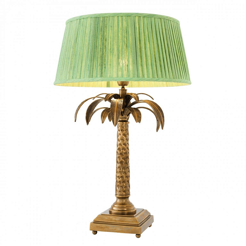 Настольная лампа Eichholtz Table Lamp Oceania Латунь Античная полированная Зеленый в Санкт-петербурге | Loft Concept 