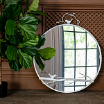 Зеркало настенное в раме белого цвета с декором птица на ветке Mirror Portal варинант исполнения - 2 | Loft Concept в Санкт-петербурге