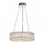 Люстра подвесная круглая из прозрачного хрусталя с корпусом из металла цвета хром Selfsufficient варинант исполнения - 1 | Loft Concept в Санкт-петербурге