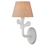 Бра с белым каркасом и тканевым абажуром Natural Stems варинант исполнения - 1 | Loft Concept в Санкт-петербурге