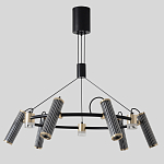 Люстра круглая с 9-ю цилиндрическими плафонами на магнитном креплении Bronze Concert варинант исполнения - 1 | Loft Concept в Санкт-петербурге