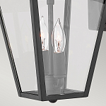 Настенный фонарь черного цвета с прозрачным стеклянным плафоном трапециевидной формы Hinkley варинант исполнения - 10 | Loft Concept в Санкт-петербурге