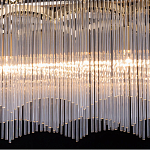 Люстра прямоугольная на цепях с прозрачными трубками и волнистым краем Nembus варинант исполнения - 6 | Loft Concept в Санкт-петербурге