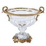 Чаша из прозрачного стекла с бронзовой подставкой и ручками Eden Garden варинант исполнения - 1 | Loft Concept в Санкт-петербурге