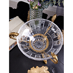 Чаша из прозрачного рельефного стекла на бронзовой подставке Eden Garden варинант исполнения - 2 | Loft Concept в Санкт-петербурге