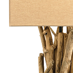 Настольная лампа с каркасом в виде веток деревьев и тканевым абажуром Natural Driftwood варинант исполнения - 1 | Loft Concept в Санкт-петербурге