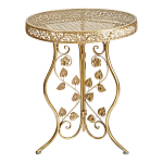 Столик приставной золотистый с орнаментом на столешнице Tanzania варинант исполнения - 1 | Loft Concept в Санкт-петербурге