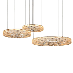 Люстра из 3-х колец с текстурной огранкой Reflection of Reality варинант исполнения - 2 | Loft Concept в Санкт-петербурге