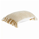 Чехол на подушку горчичного цвета с бахромой и объемным узором Ethnic mix варинант исполнения - 1 | Loft Concept в Санкт-петербурге