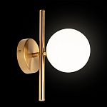 Бра с золотым основанием и белым плафоном в форме шара Bubble варинант исполнения - 2 | Loft Concept в Санкт-петербурге