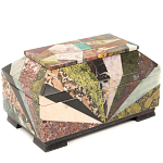 Шкатулка из натурального камня змеевик Stone Casket варинант исполнения - 2 | Loft Concept в Санкт-петербурге