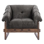 Кресло Duncan винтажная черная кожа варинант исполнения - 1 | Loft Concept в Санкт-петербурге