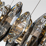 Люстра подвесная с овальными подвесками из стекла дымчатого цвета Harlow Crystal Round варинант исполнения - 5 | Loft Concept в Санкт-петербурге