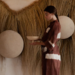 Большая дизайнерская Инсталляция из соломы RAFFIA Installation  варинант исполнения - 1 | Loft Concept в Санкт-петербурге