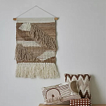 Панно из шерсти и хлопка с узором Beige Calista Cascade варинант исполнения - 5 | Loft Concept в Санкт-петербурге