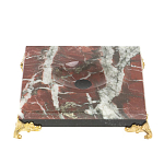 Подставка под шар квадратная из натурального камня Креноид на ножках Natural Stone Sphere Stands варинант исполнения - 1 | Loft Concept в Санкт-петербурге