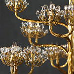 Люстра золотая в виде растения Golden Flower Glade варинант исполнения - 5 | Loft Concept в Санкт-петербурге