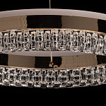 Люстра в виде кольца золотого цвета с прозрачными вставками Radiant Rail варинант исполнения - 8 | Loft Concept в Санкт-петербурге