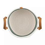 Корзина для хранения с ручками плетеная Interlacement Green  варинант исполнения - 1 | Loft Concept в Санкт-петербурге