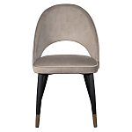 Стул велюровый серо-бежевый Schelde Gray Beige варинант исполнения - 1 | Loft Concept в Санкт-петербурге