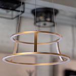 Люстра золотого цвета с 2-мя светодиодными кольцами Eurofase варинант исполнения - 7 | Loft Concept в Санкт-петербурге