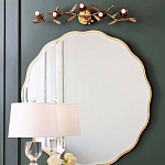 Золотое настенное зеркало Yvon Mirror варинант исполнения - 1 | Loft Concept в Санкт-петербурге