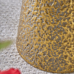 Журнальный столик с конусообразной основой и текстурной поверхностью золотого цвет Ethnic Metal варинант исполнения - 4 | Loft Concept в Санкт-петербурге