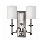 Бра с 2-мя белыми текстильными абажурами Hinkley варинант исполнения - 1 | Loft Concept в Санкт-петербурге